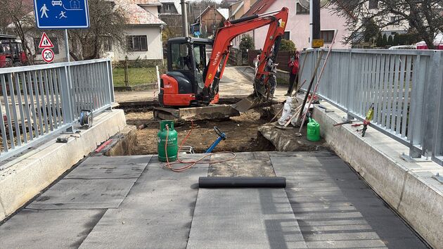 Oprava mostu M-04 přes potok Senice v obci Lidečko