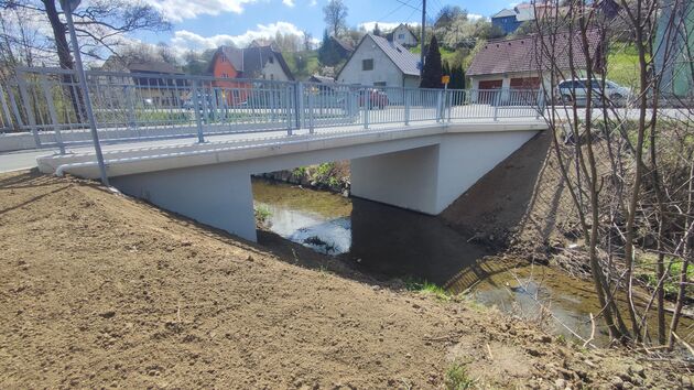 Oprava mostu M-04 přes potok Senice v obci Lidečko